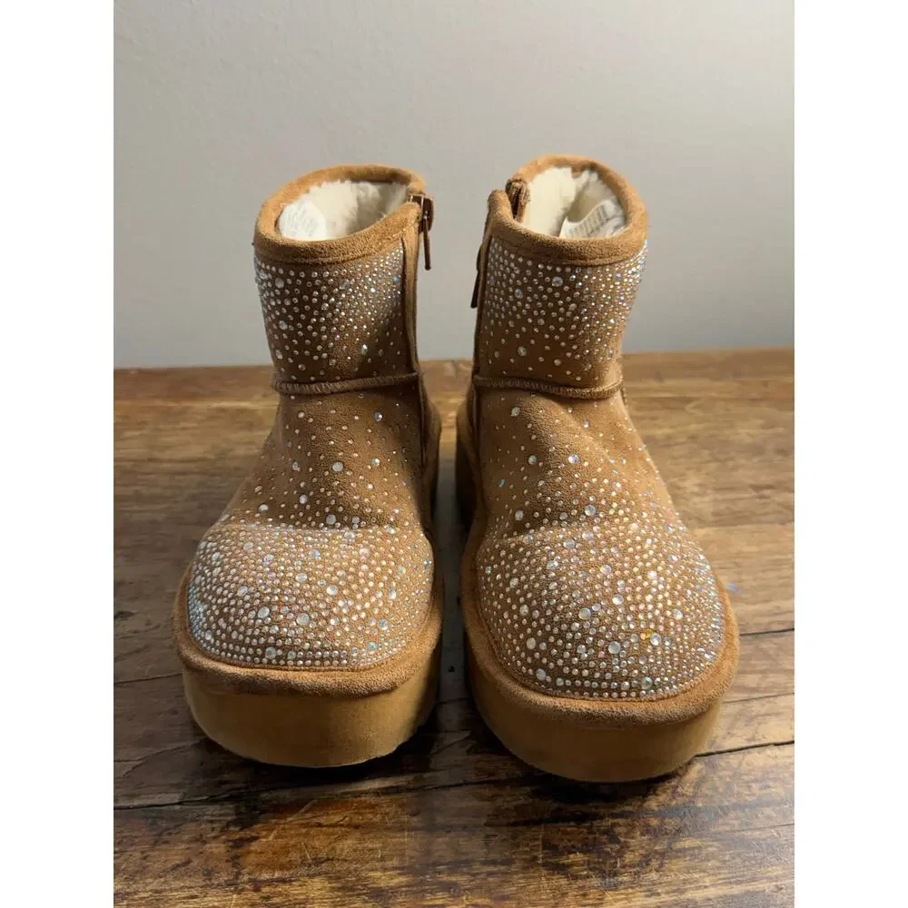 Madden NYC Girls Platfrom jeweled Boots size 1